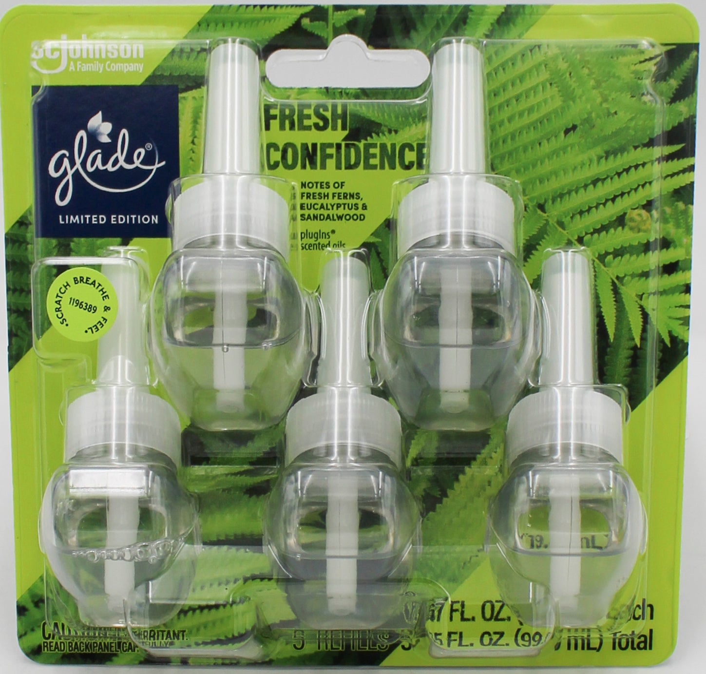 GLADE PLUGINS SCENTED OIL FRESH CONFIDENCE 5ct 0.67floz US