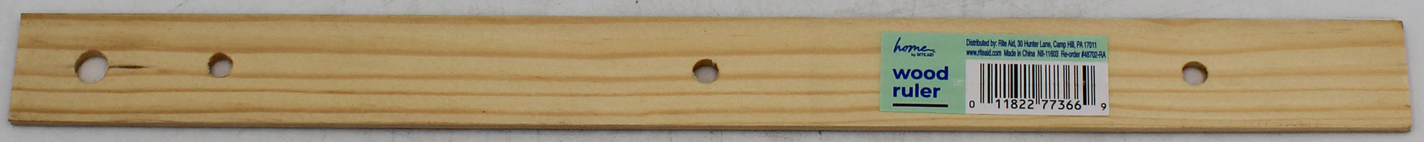 RITE AID 12IN WOOD RULER