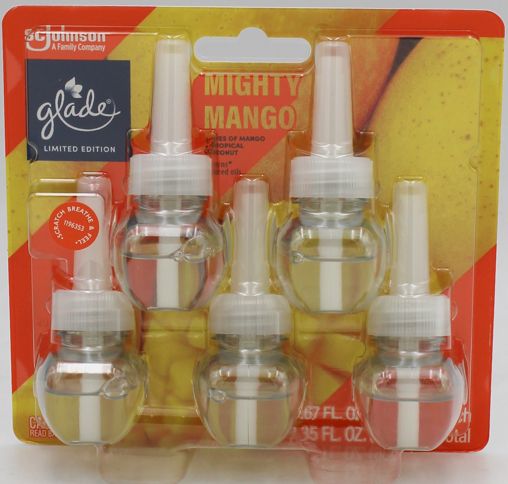 GLADE PLUGINS SCENTED OIL MIGHTY MANGO 5ct 0.67floz US