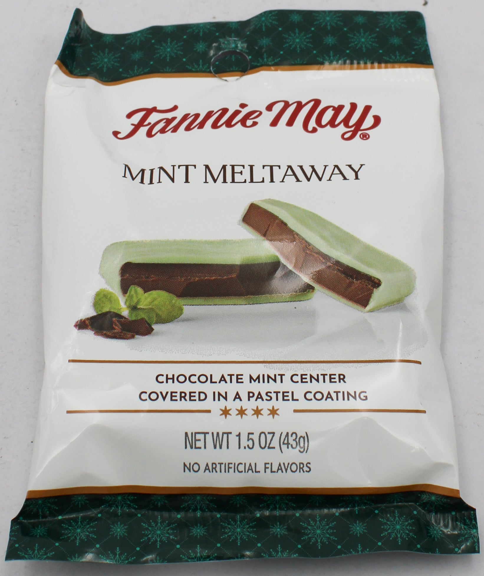 FANNIE MAY MINT MELTAWAY SINGLE SERVE 1.5 Oz BB 12/8/26