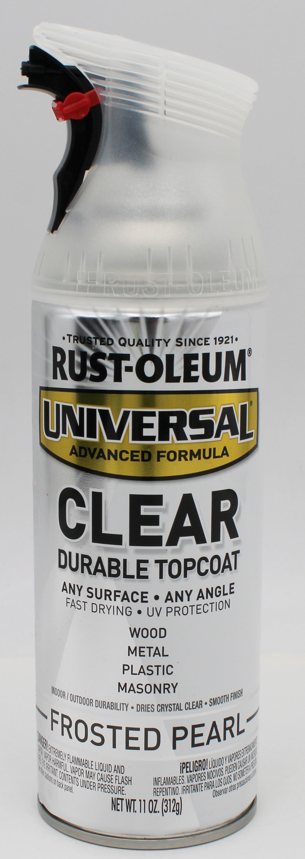 RUST-OLEUM UNIVERSAL CLEAR TOPCOAT SPRAY PAINT 11oz. FROSTED PEARL CLEAR NI