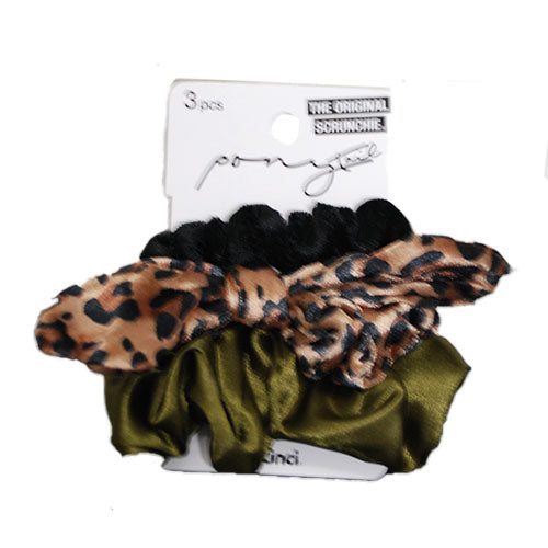 CONAIR SCUNCI SCRUNCHIE 3PK ANIMAL PRINT NI