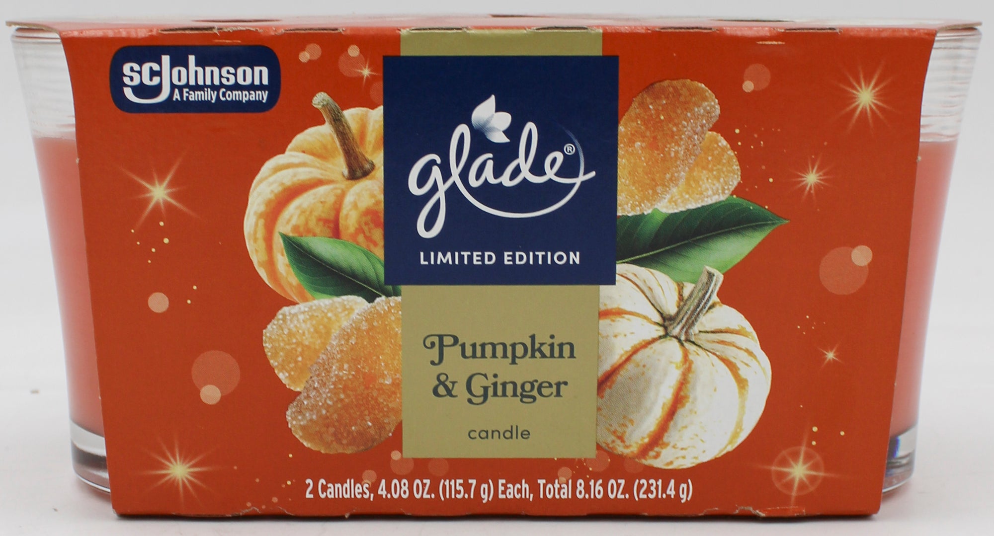 SP GLADE 2 IN 1 CANDLE 2ct 4.08oz PUMPKIN & GINGER