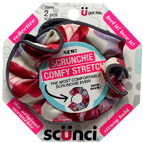 SCUNCI HAIR SCRUNCHIE 2CT-FLORAL/NI
