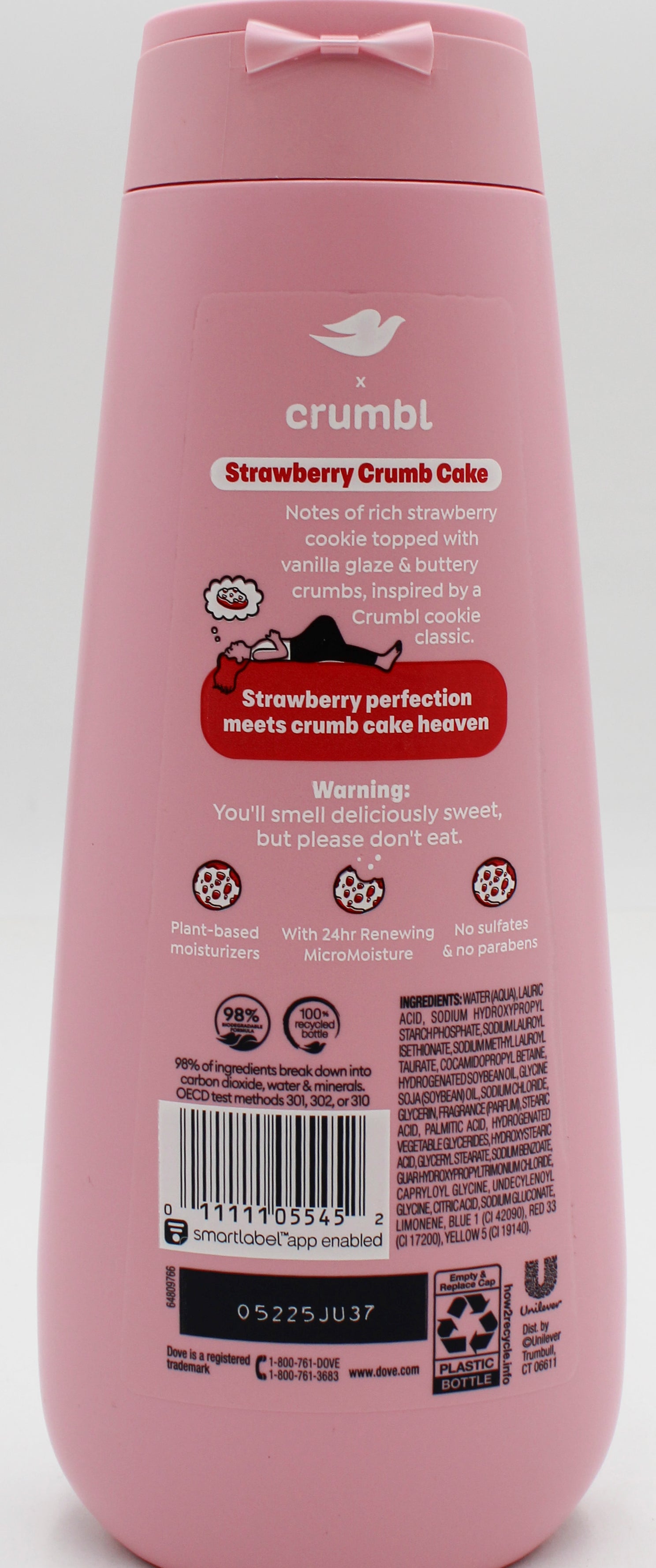 DOVE x CRUMBL BODY WASH STRAWBERRY CRUMB CAKE 20oz