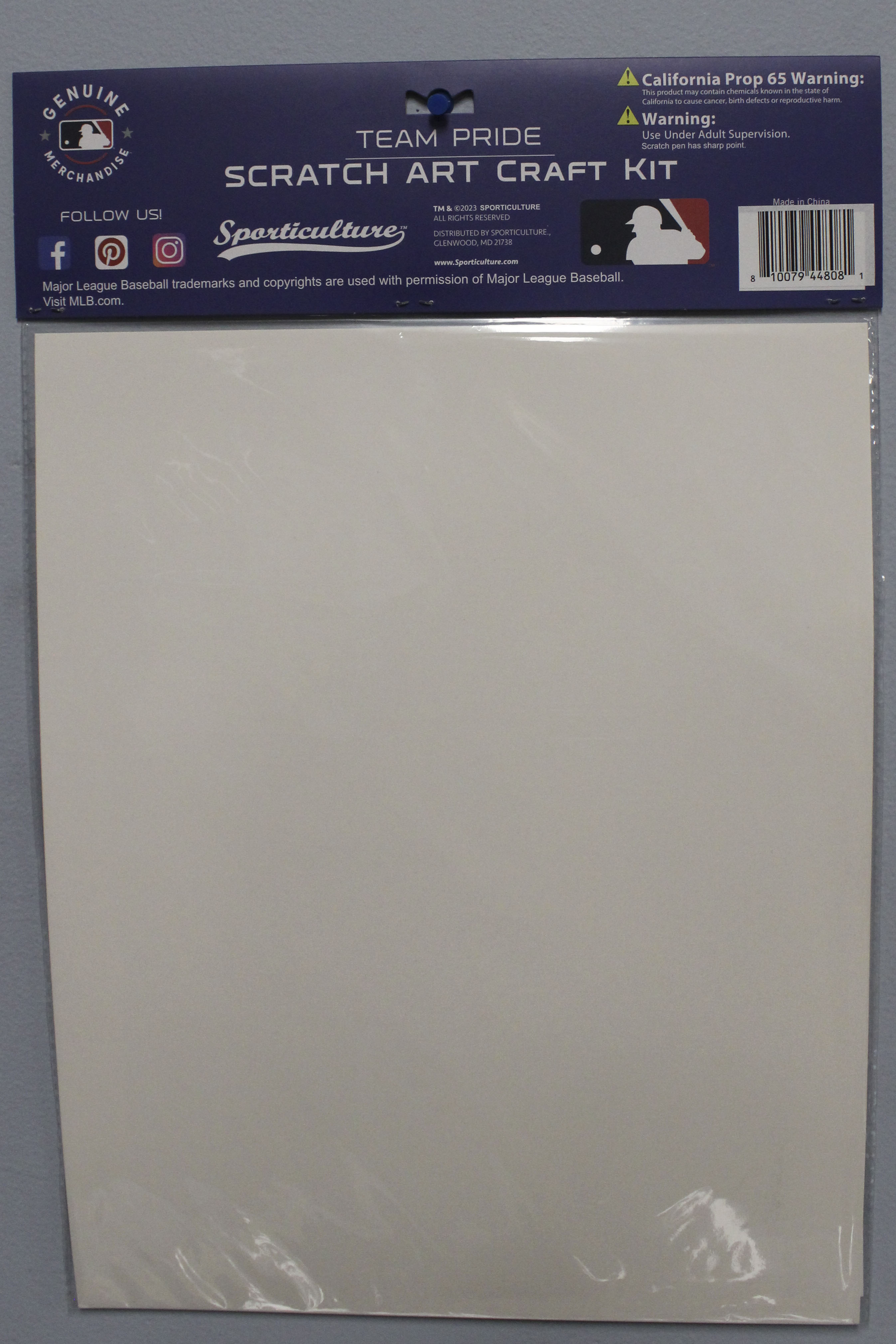 BALTIMORE ORIOLES SCRATCH ART CRAFT KIT