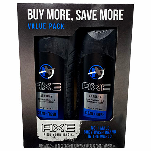 AXE MENS BODY WASH 16oz/2CT-ANARCHY