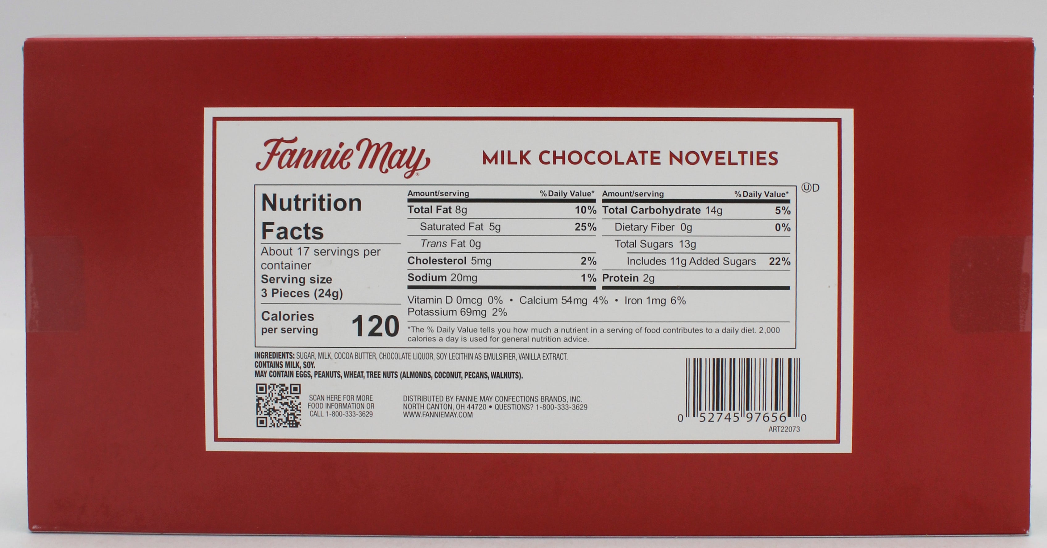 FANNIE MAY MIXED NOVELTY BOX  1 LB   BB 8/22/27