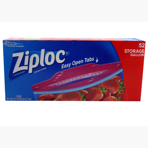 SP ZIPLOC STORGE BAG 52CT/GLLN (IMPERFECT) NO UPC