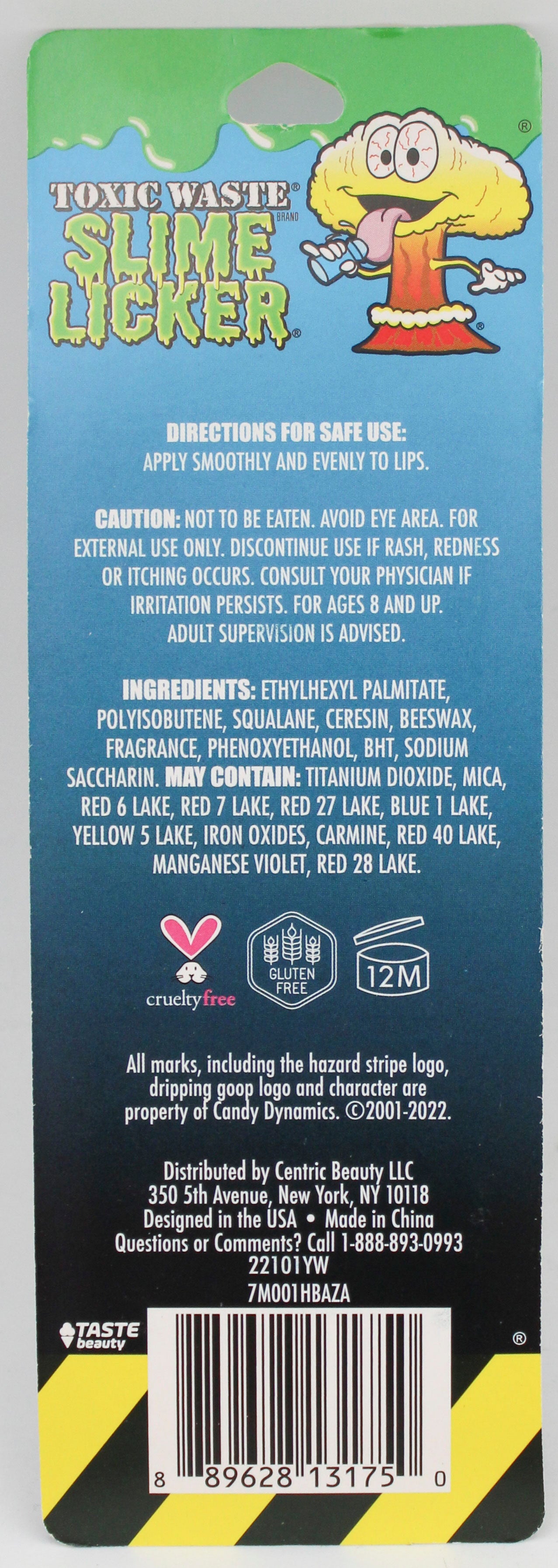 TOXIC WASTE BLUE RAZZ HUMONGOUS LIP BALM 0.67oz NI