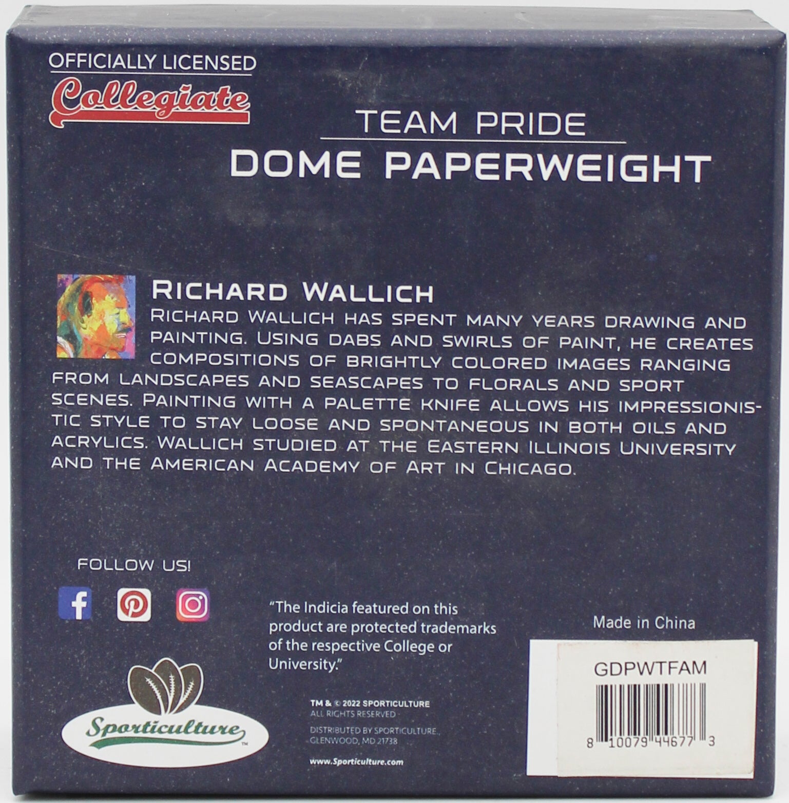 FLORIDA A&M RATTLERS GLASS DOME PAPERWEIGHT 4"