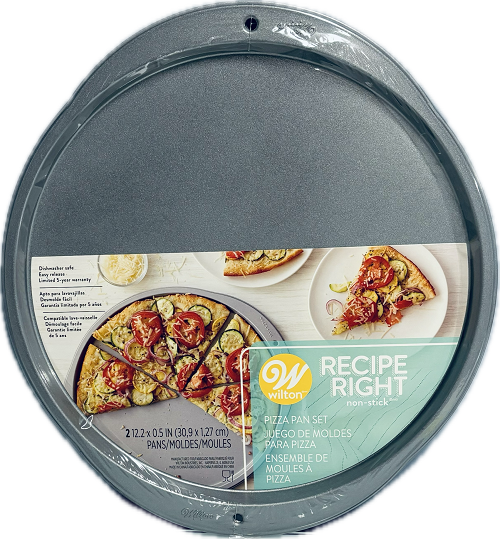 WILTON RECIPE RIGHT PIZZA PAN SET 2CT 12.2"X0.5"