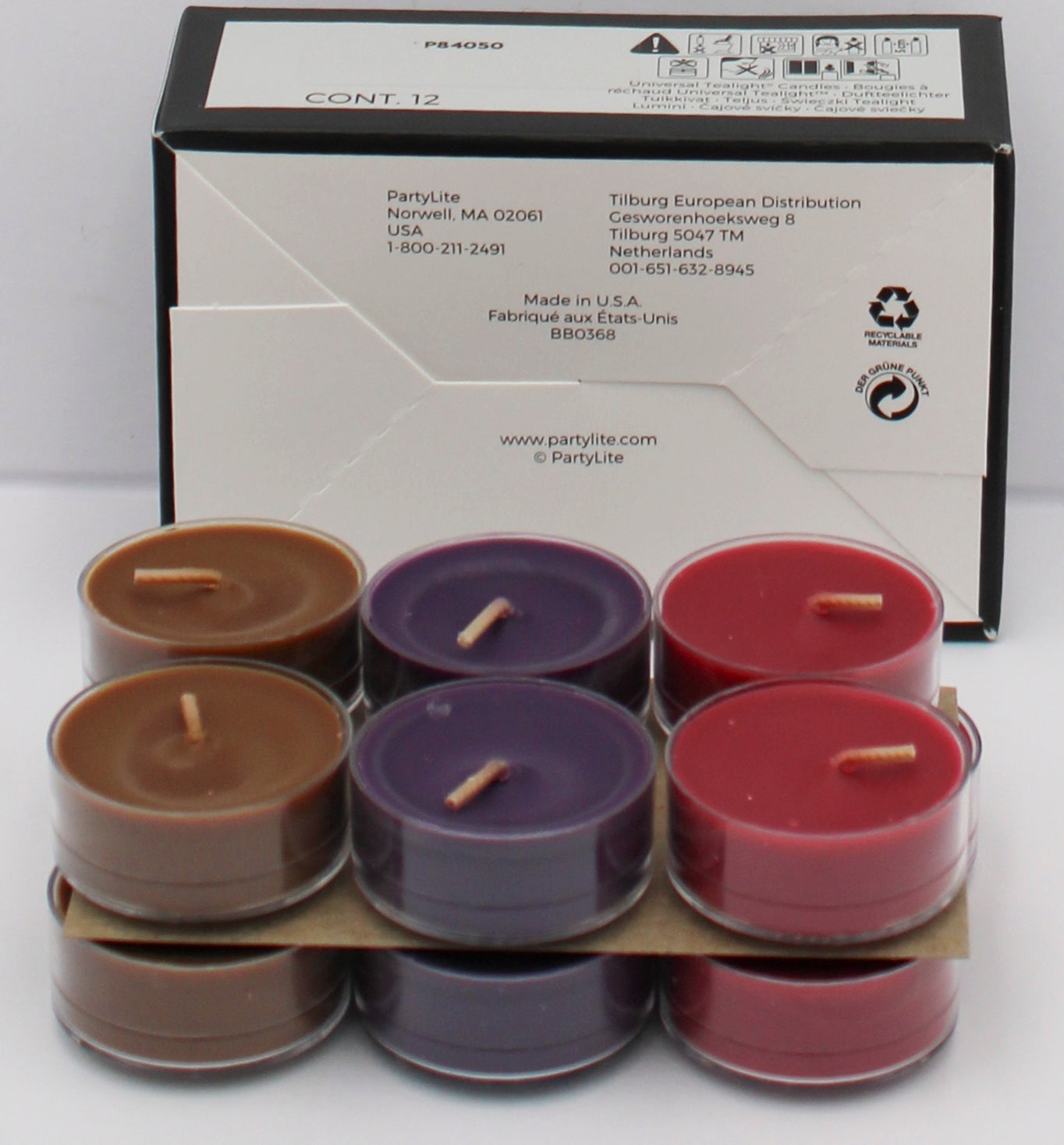 PARTYLITE AFTER DARK ASSORTED 12-PIECE TEALIGHT SAMPLER