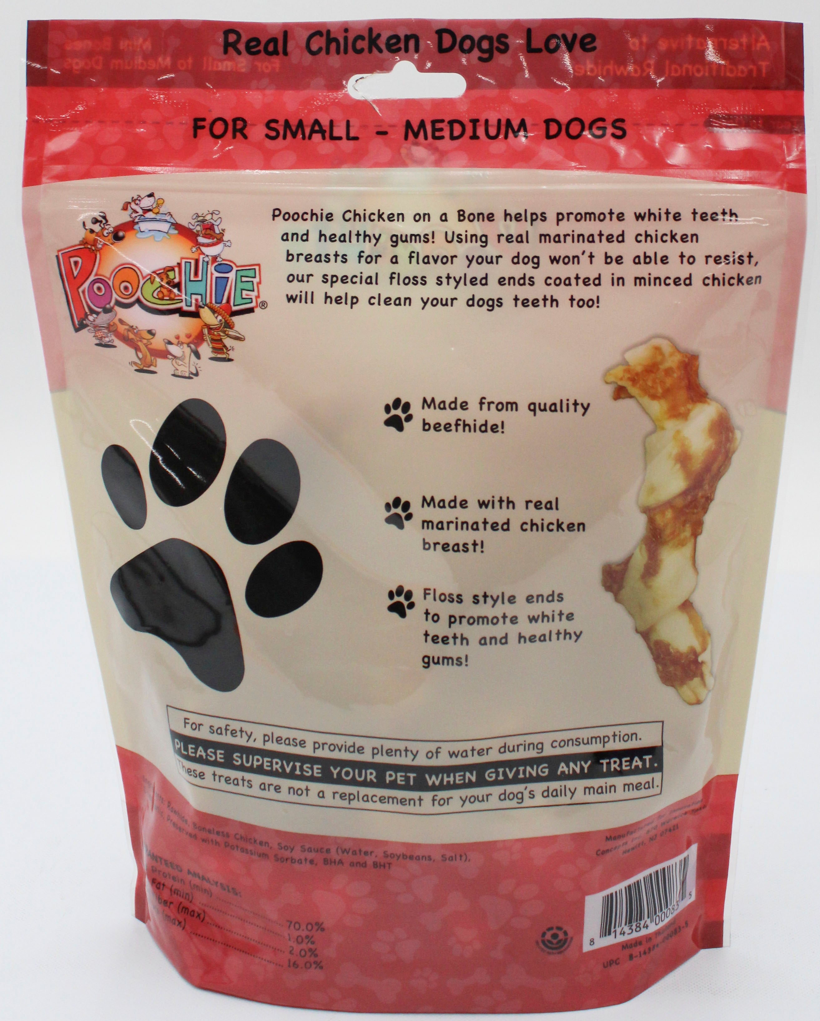 Poochie Chicken on a Bone Dog Treats 12 x 8.4oz – Wholesale Case for Distributors