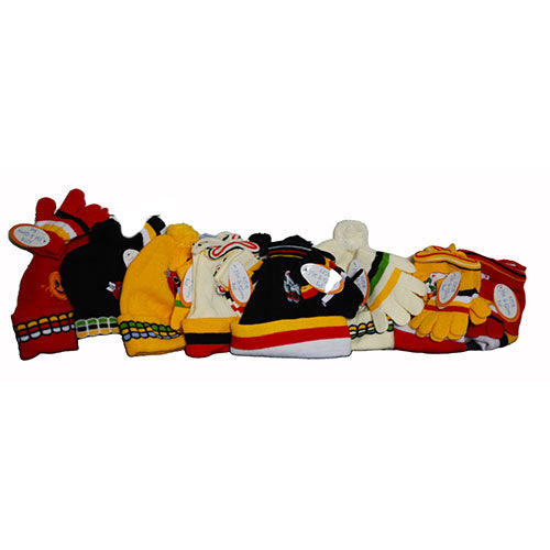 EAGLE HOME KIDS BEANIE HAT&GLOVE SET ASSORTED COLORS