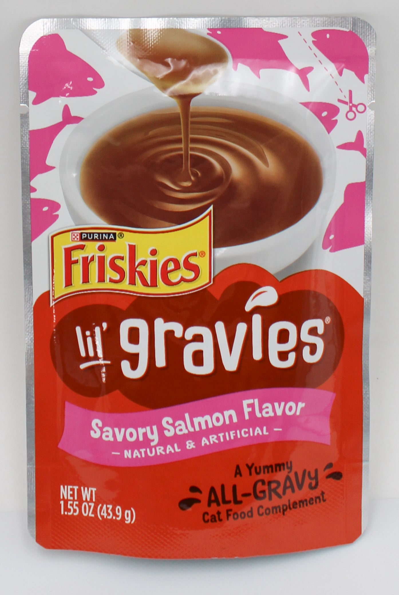 Purina Friskies Lil' Gravies Savory Salmon 1.55oz 12-pack