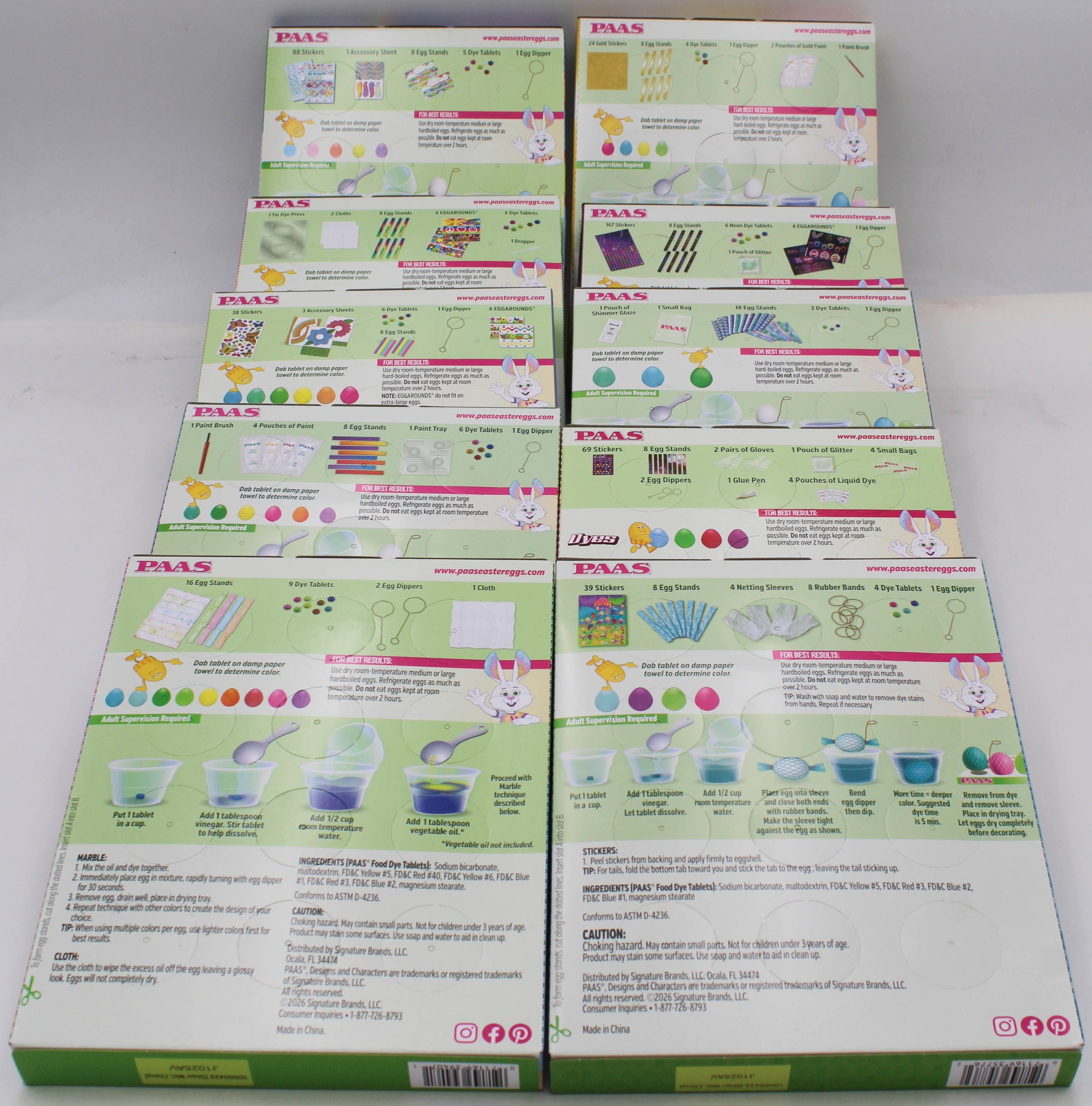 PAAS WALK AROUND DISPLAY EGG DECORATING KIT CRAFT ASSORTMENT