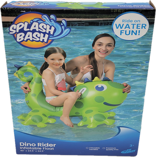 SPLASH BASH INFLATABLE FLOAT DINO RIDER 40"x24.5"x24.5" AGE 3+