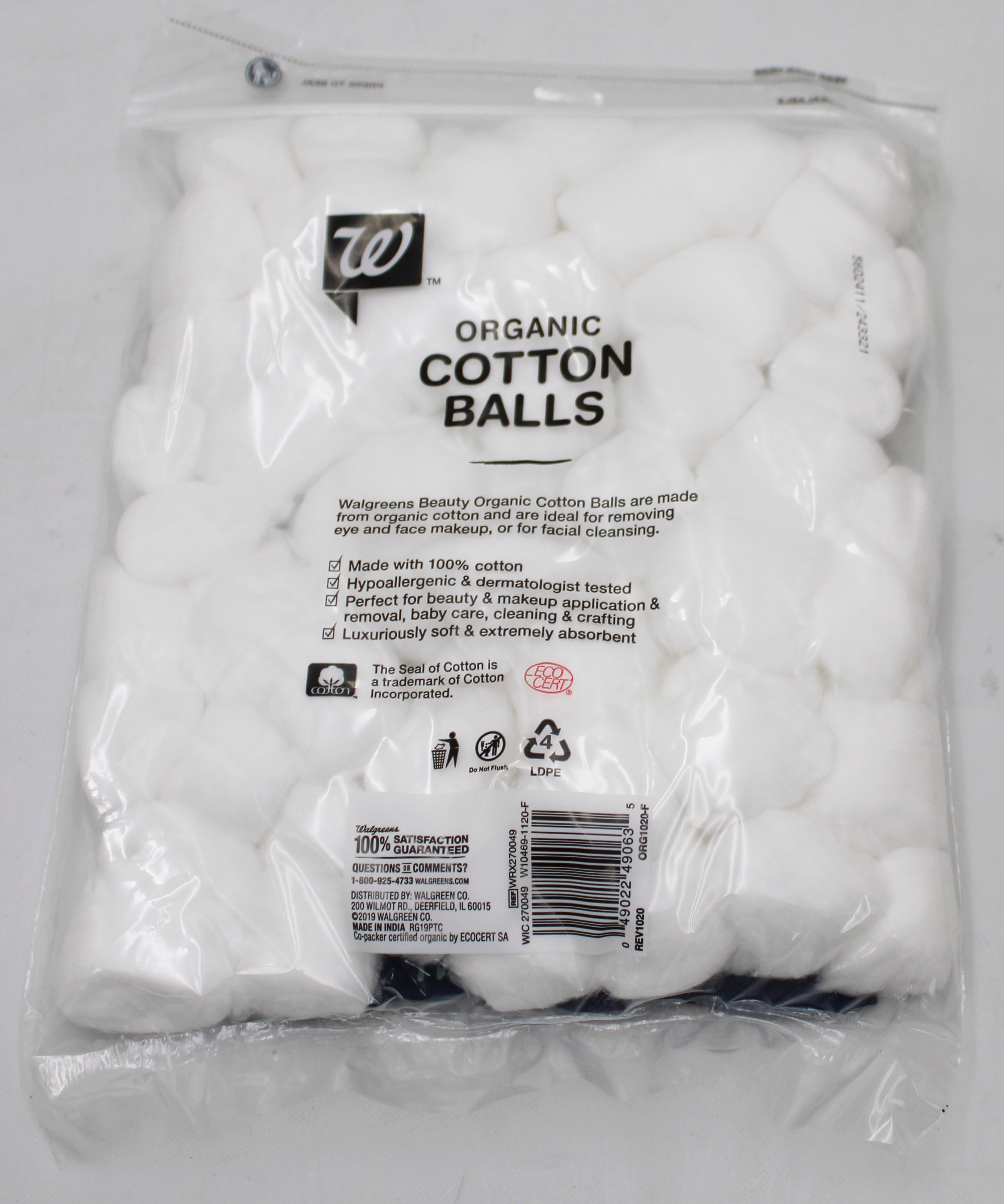 COTTON BALLS ORGANIC 80ct NI