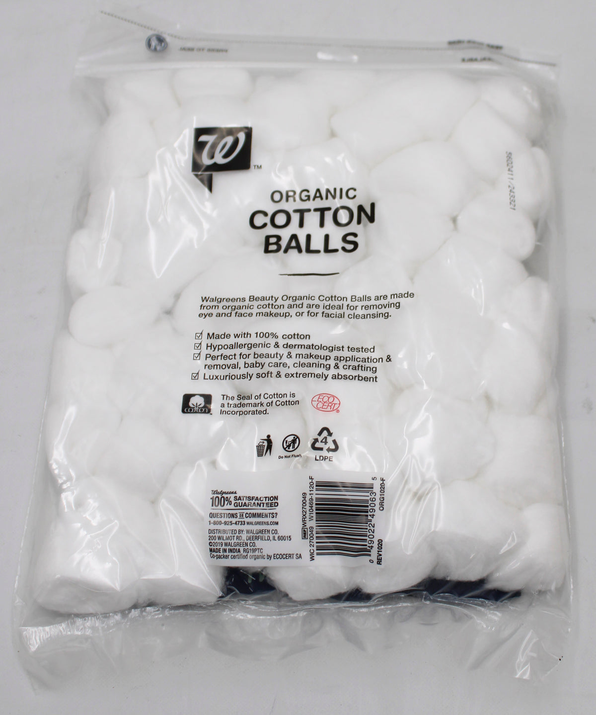 COTTON BALLS ORGANIC 80ct NI