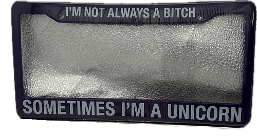 I'M A UNICORN LICENSE PLATE COVER