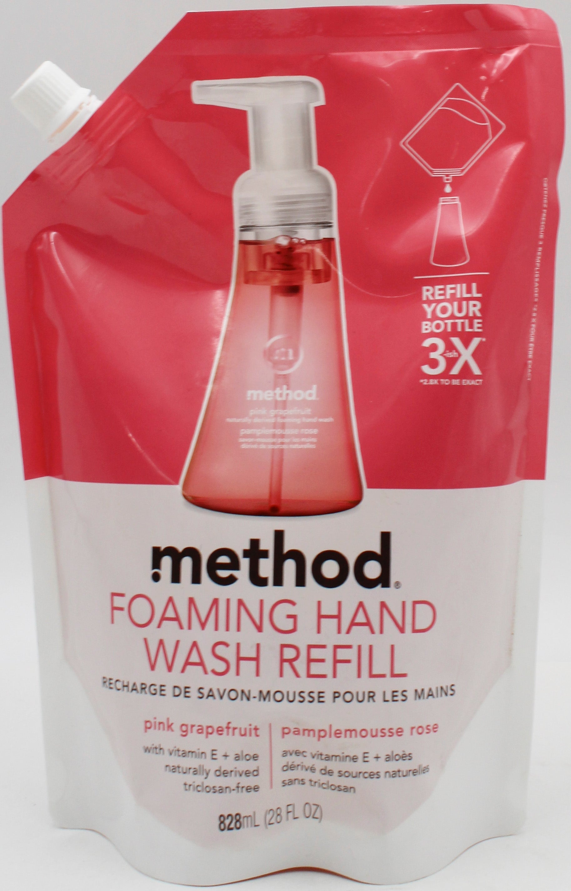 SP METHOD FOAMING HAND WASH REFILL 28oz PINK GRAPEFRUIT