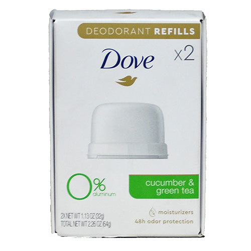 DOVE DS CCMBR+GRN TEA REFILL 1.13oz/2CT EXP 1/30/2024