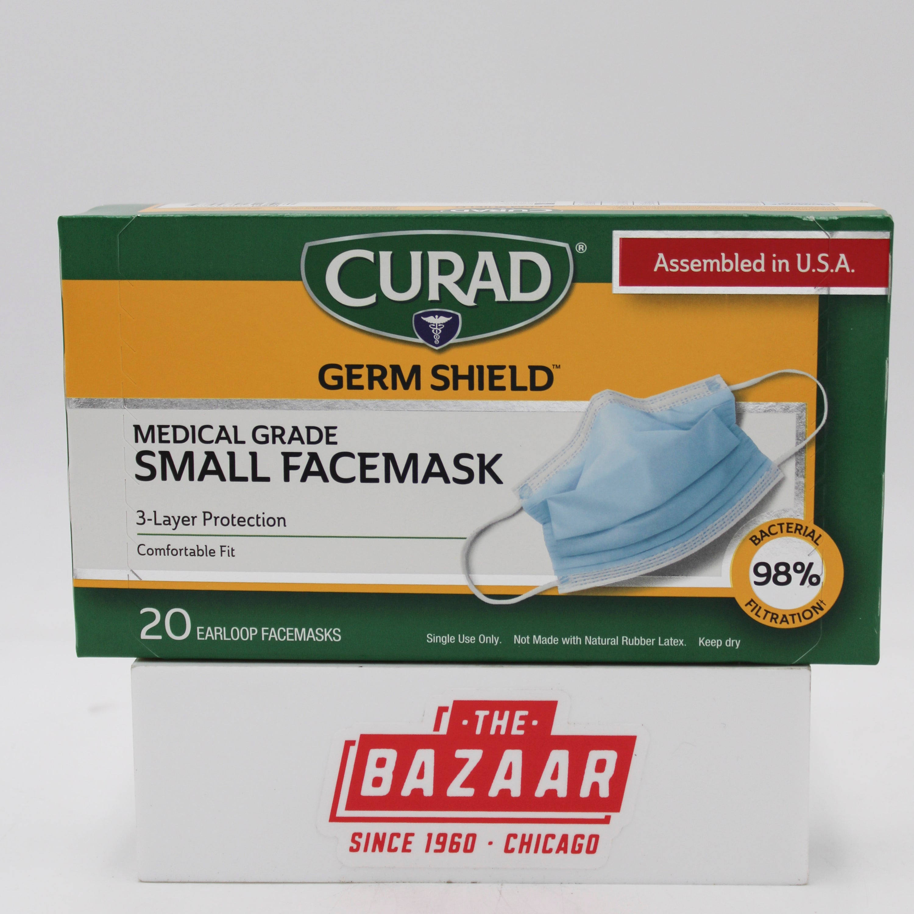 CURAD GERM SHIELD MEDICAL FACE MASK 20ct NI