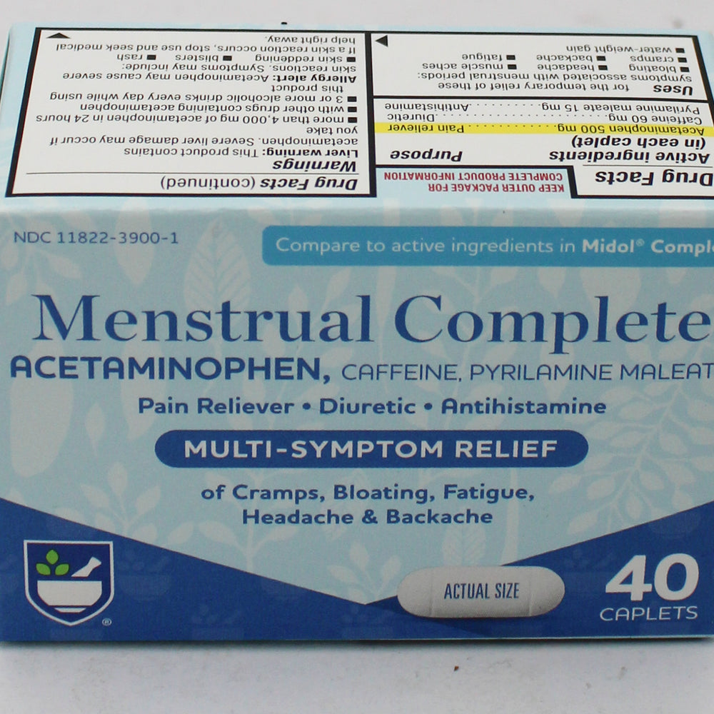 RITE AID MULTI SYMPTOM MENSTRUAL RELIEF CAPLETS 40ct EXP 6/15/2027 COMPARES TO Midol Complete