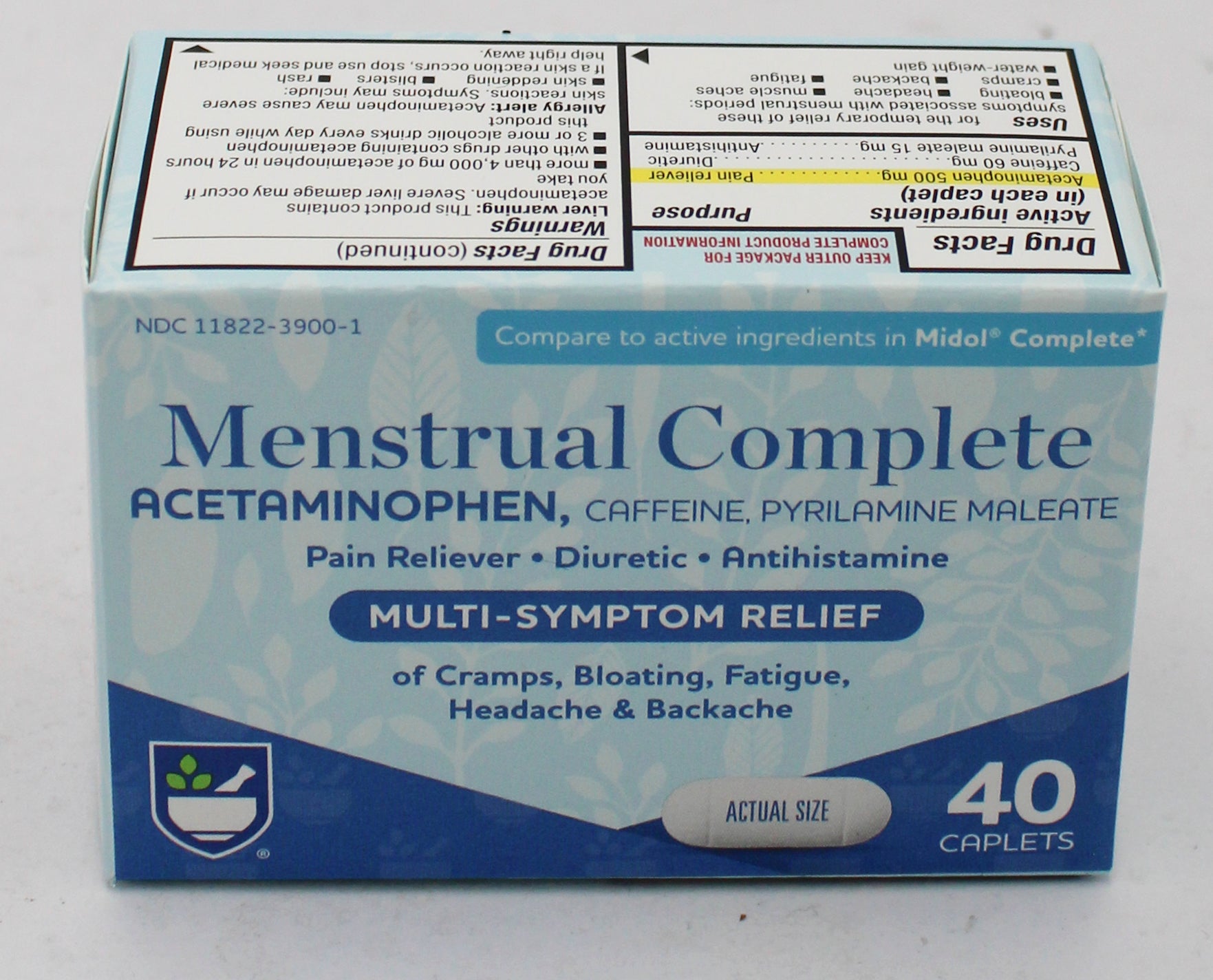RITE AID MULTI SYMPTOM MENSTRUAL RELIEF CAPLETS 40ct EXP 6/15/2027 COMPARES TO Midol Complete