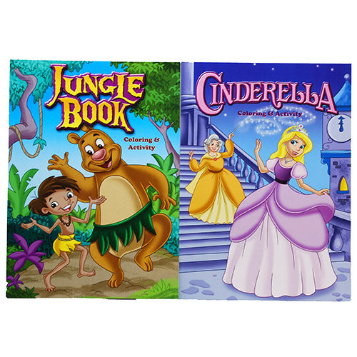 COLOR/ACTVTY BOOK-JUNGLE BK/CNDRLLA