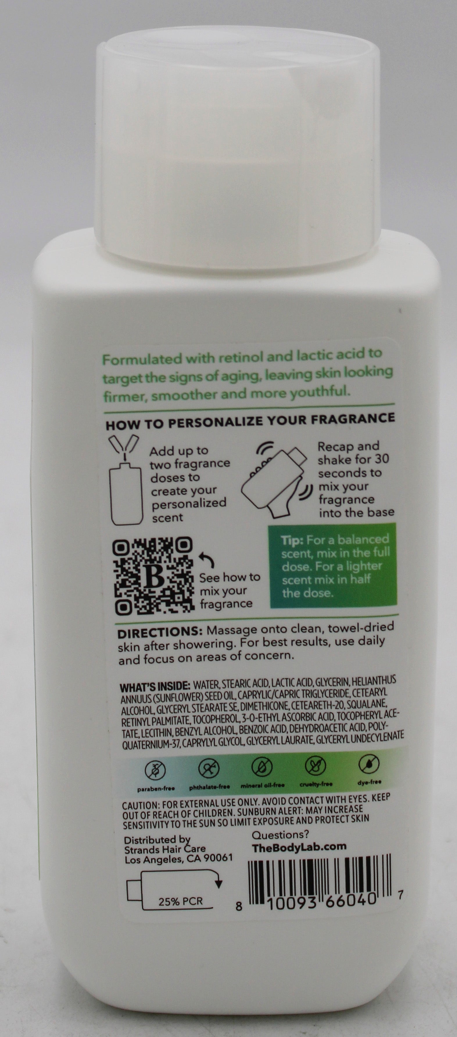 THE BODY LAB ANTI-AGING LOTION 11oz