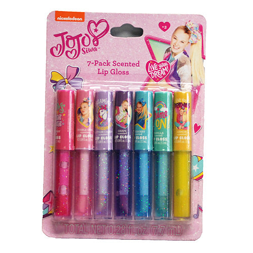 JOJO SIWA SCENTED LIP GLOSS 7PK .28OZ NI