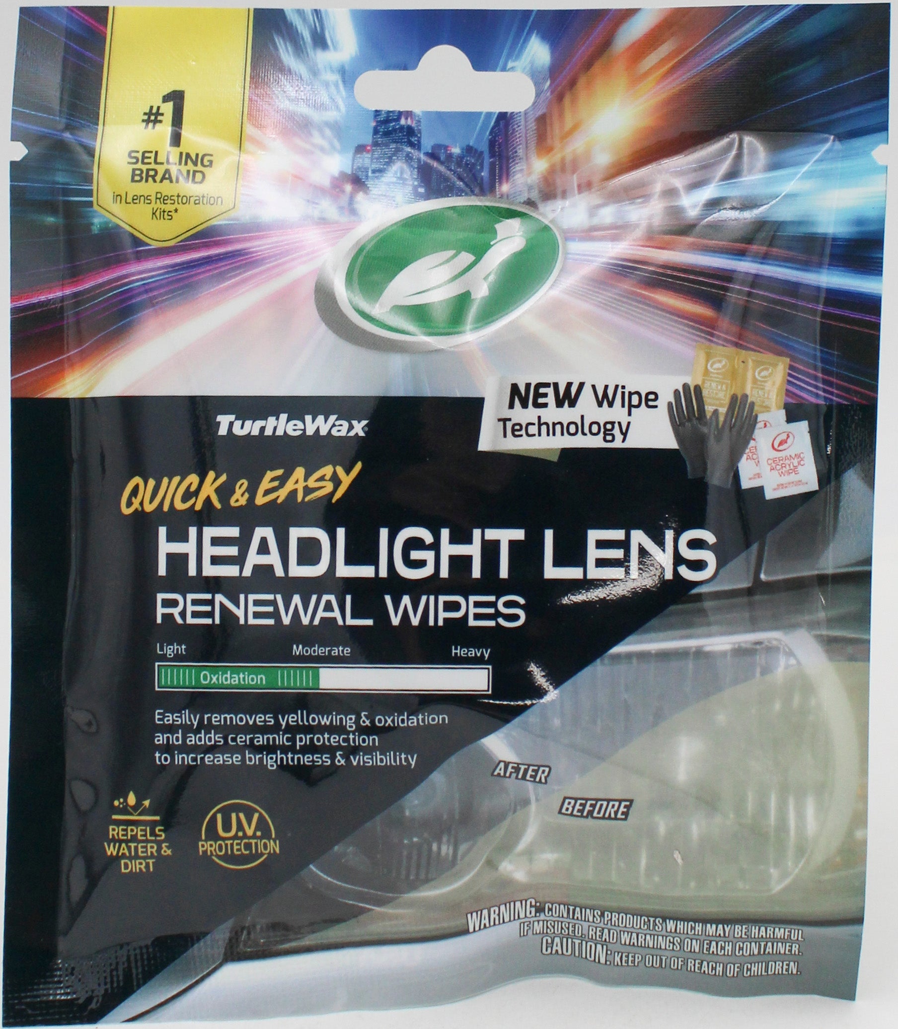SP TURTLE WAX QUICK & EASY HEADLIGHT LENS RENEWAL WIPES