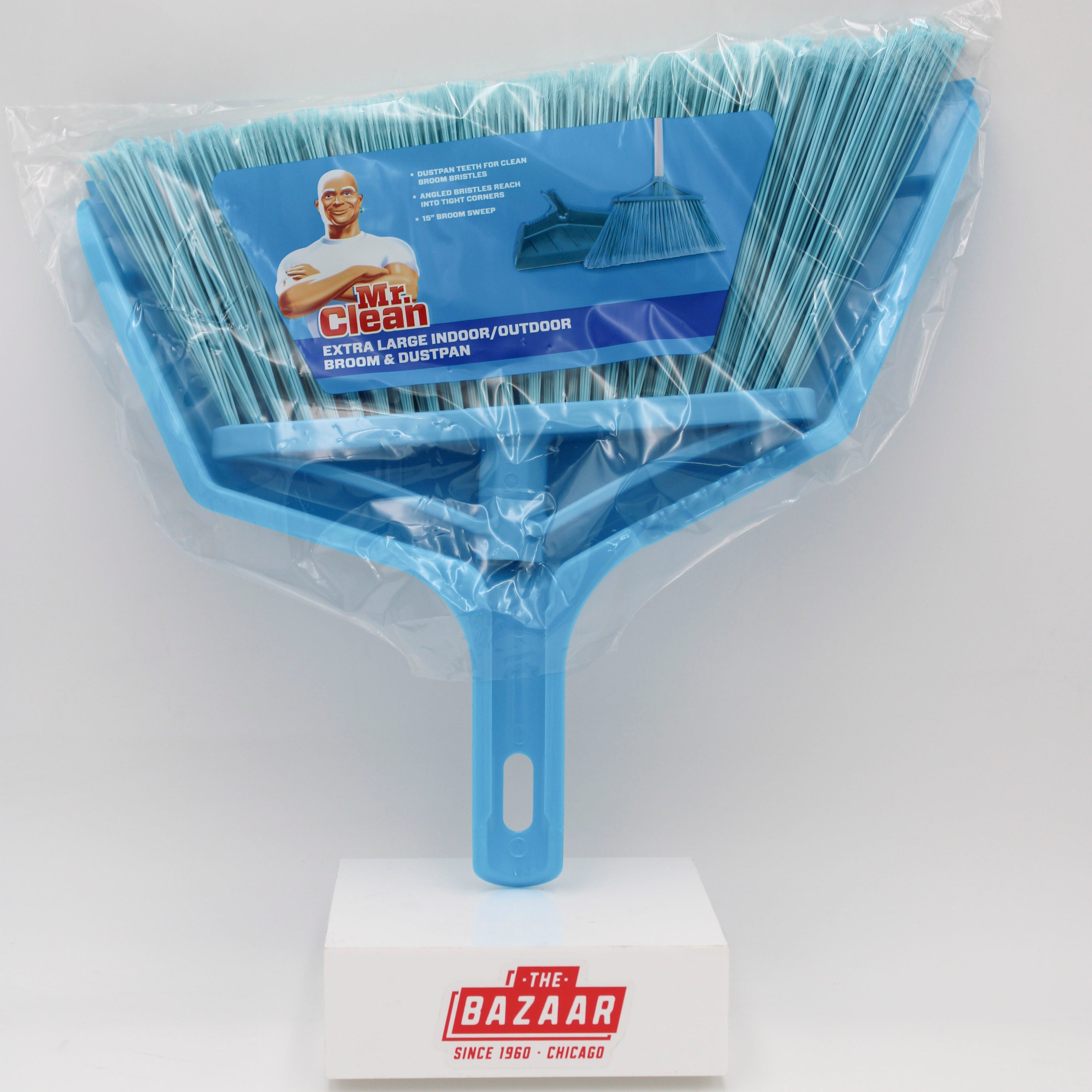MR CLEAN XL IN/OUT BROOM W/DUSTPAN