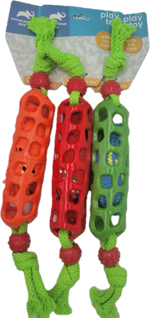 ANIMAL PLANET GREEN WITH ROPE TOY