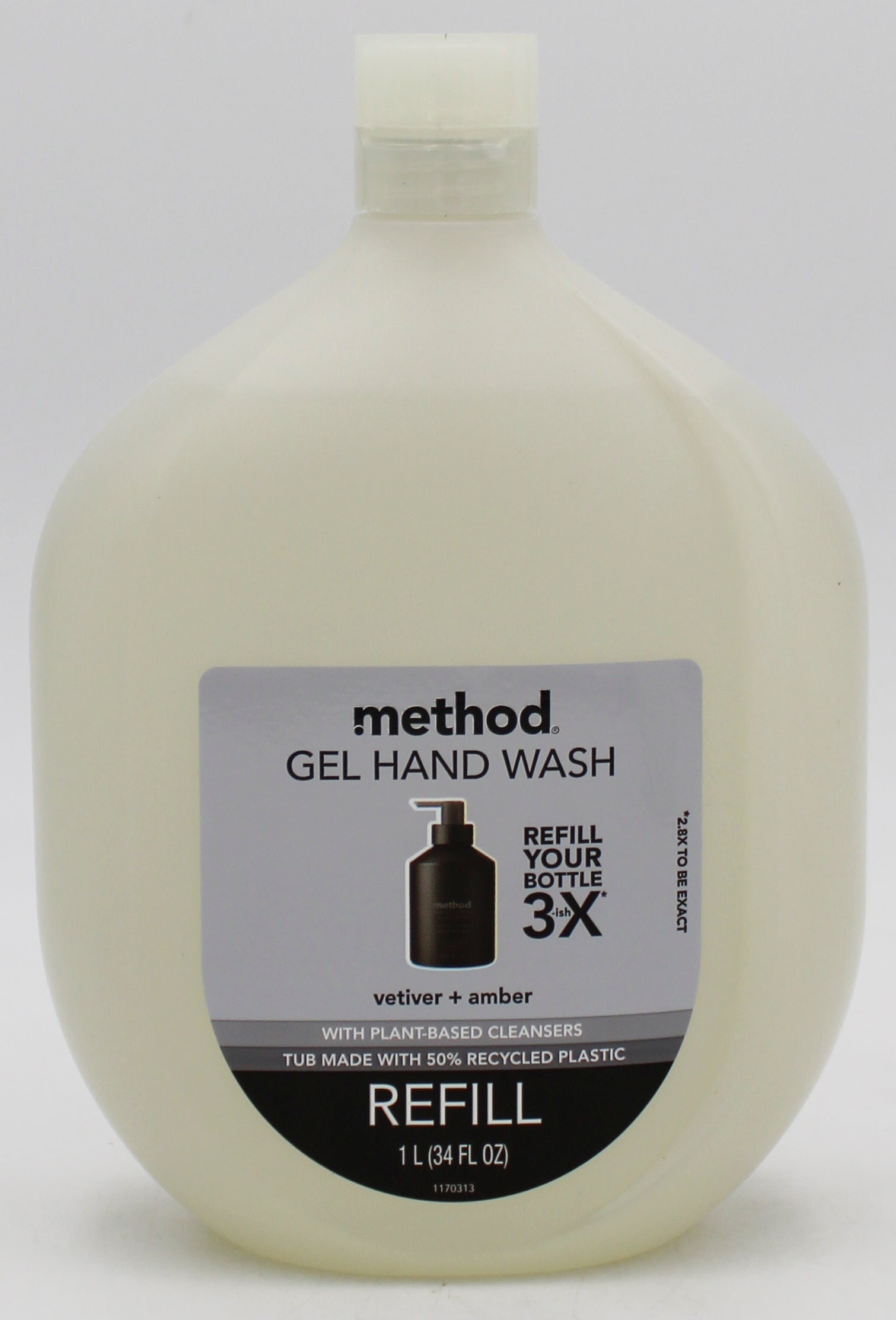 METHOD GEL HAND WASH VETIVER + AMBER REFILL 34oz US