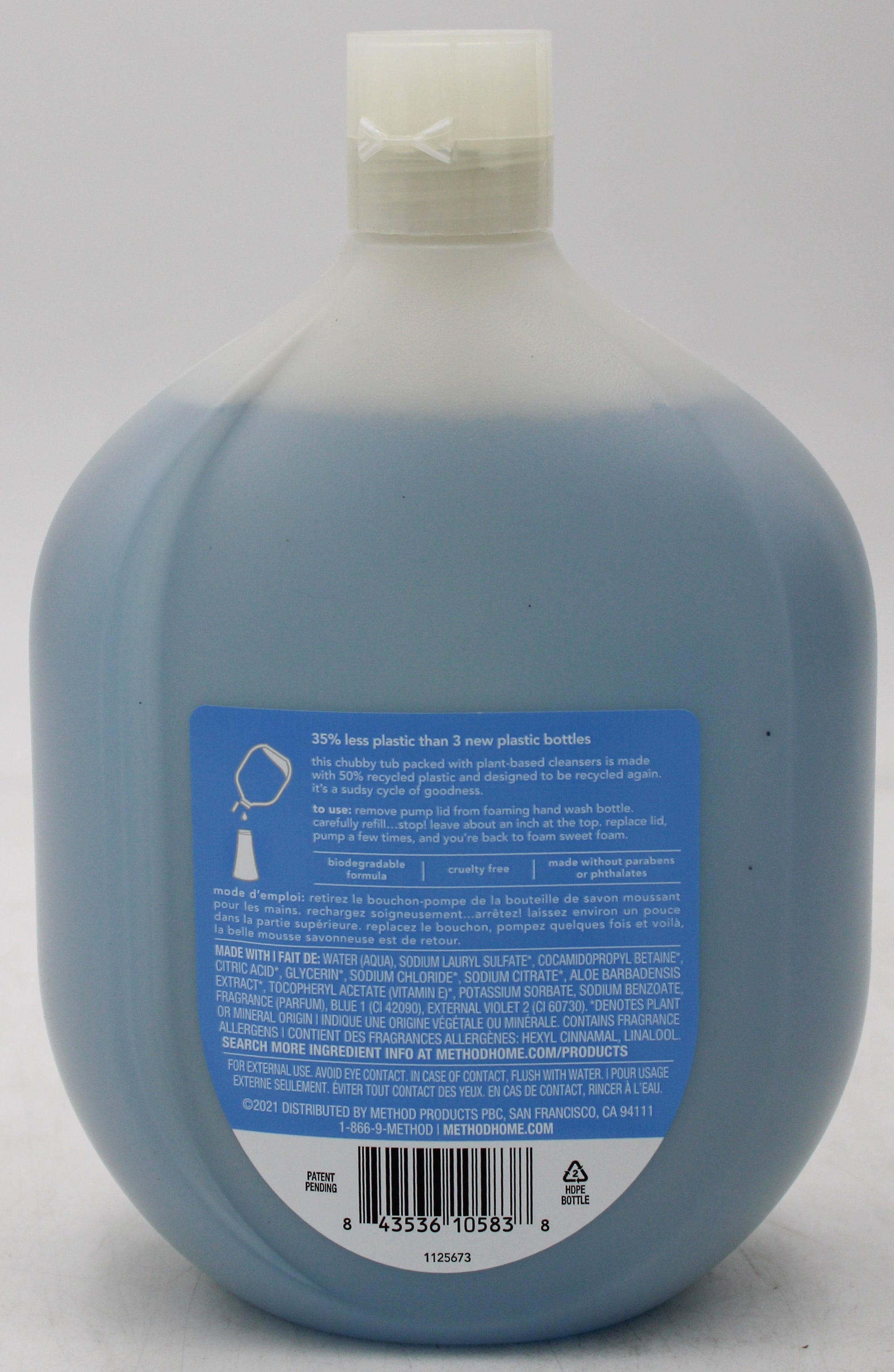 METHOD FOAMING HAND WASH SEA MINERALS REFILL 28-floz US