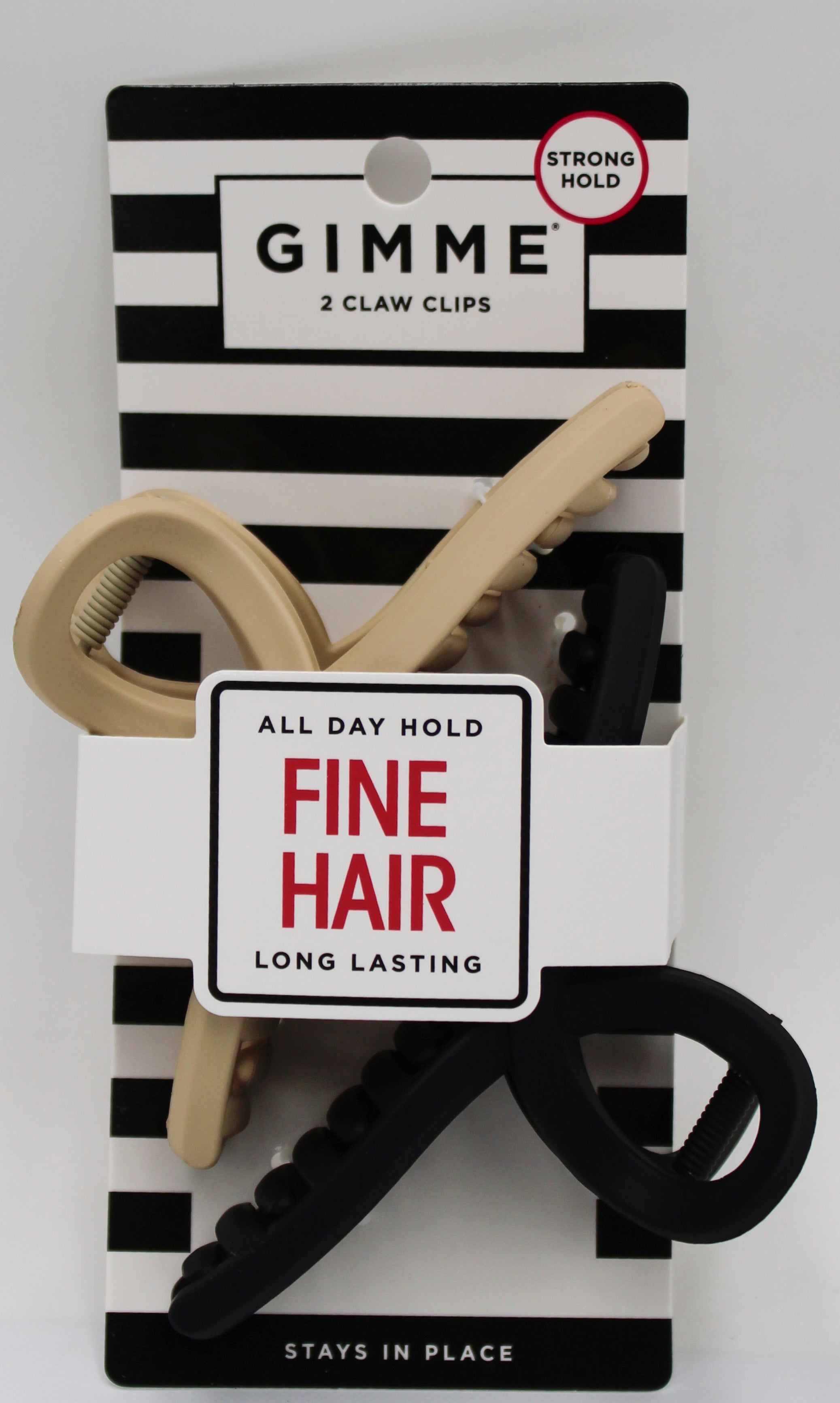 GIMME Claw Clips Loop Black & Tan 2-Pack