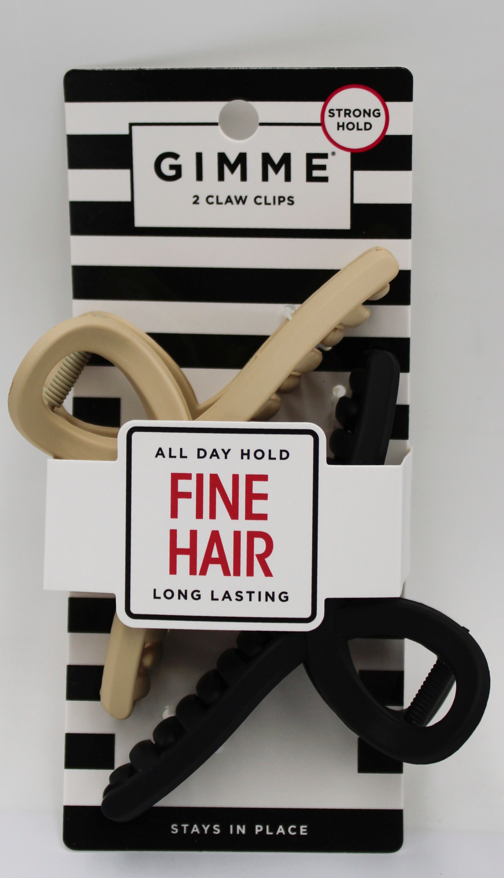 GIMME Claw Clips Loop Black & Tan 2-Pack