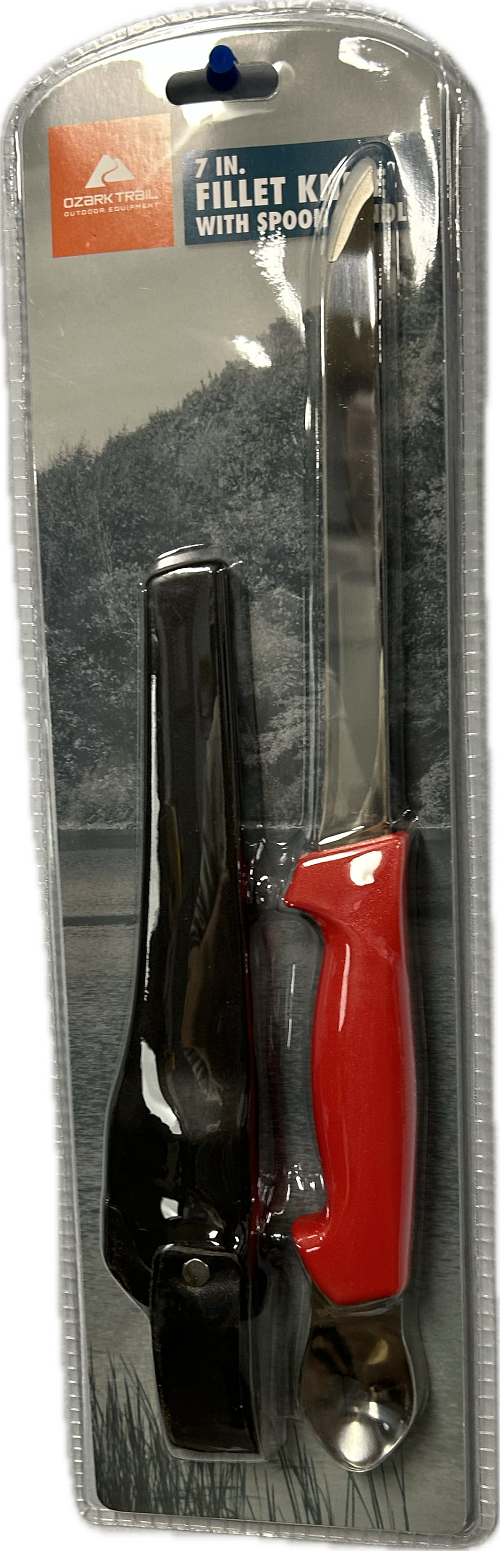 OZARK TRAIL 7" FILLET KNIFE W/SPOON