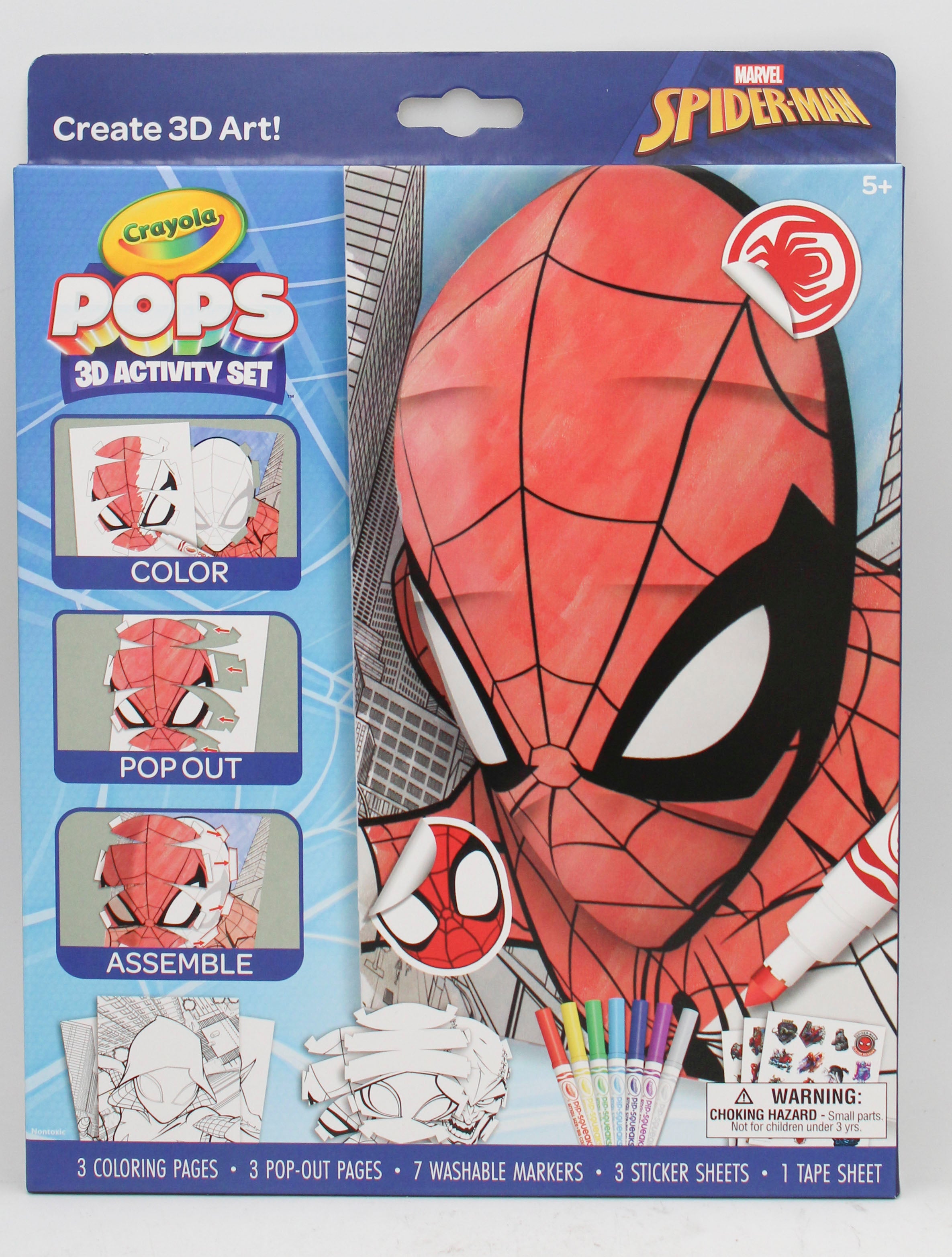 CRAYOLA POPS 3D ACTIVITY SET, SPIDERMAN NI