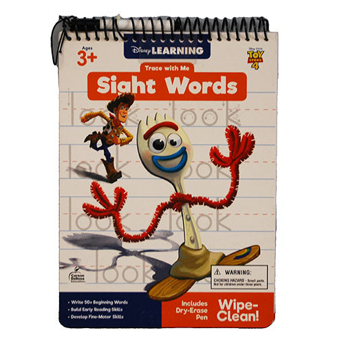 DISNEY LEARNING TOY STORY 4 TRACE W/ME DRY ERASE BOOK W/MARKER AGES 3+/32 PAGES