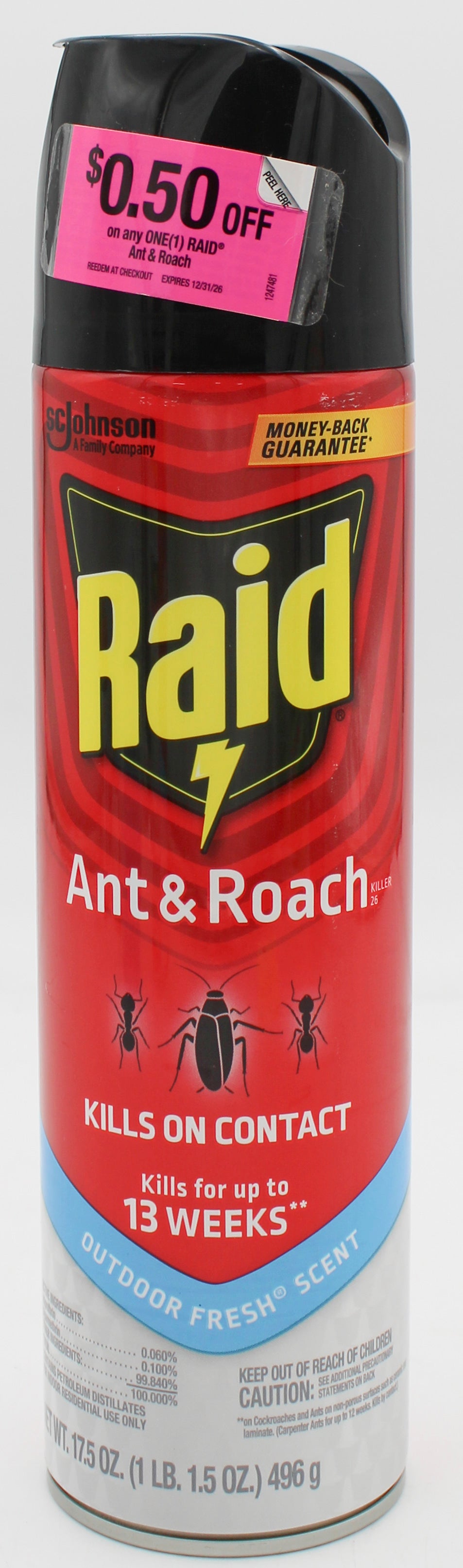 SP RAID ANT & ROACH 17.5oz-OUTDOOR FRESH SCENT WITH COUPON