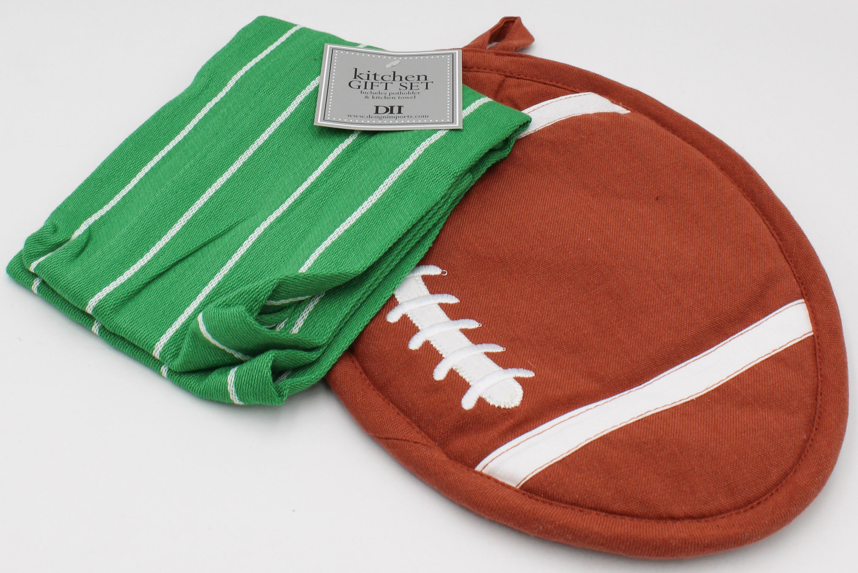 2PC GIFT SET - POTHOLDER AND DISHTOWEL - FOOTBALL
