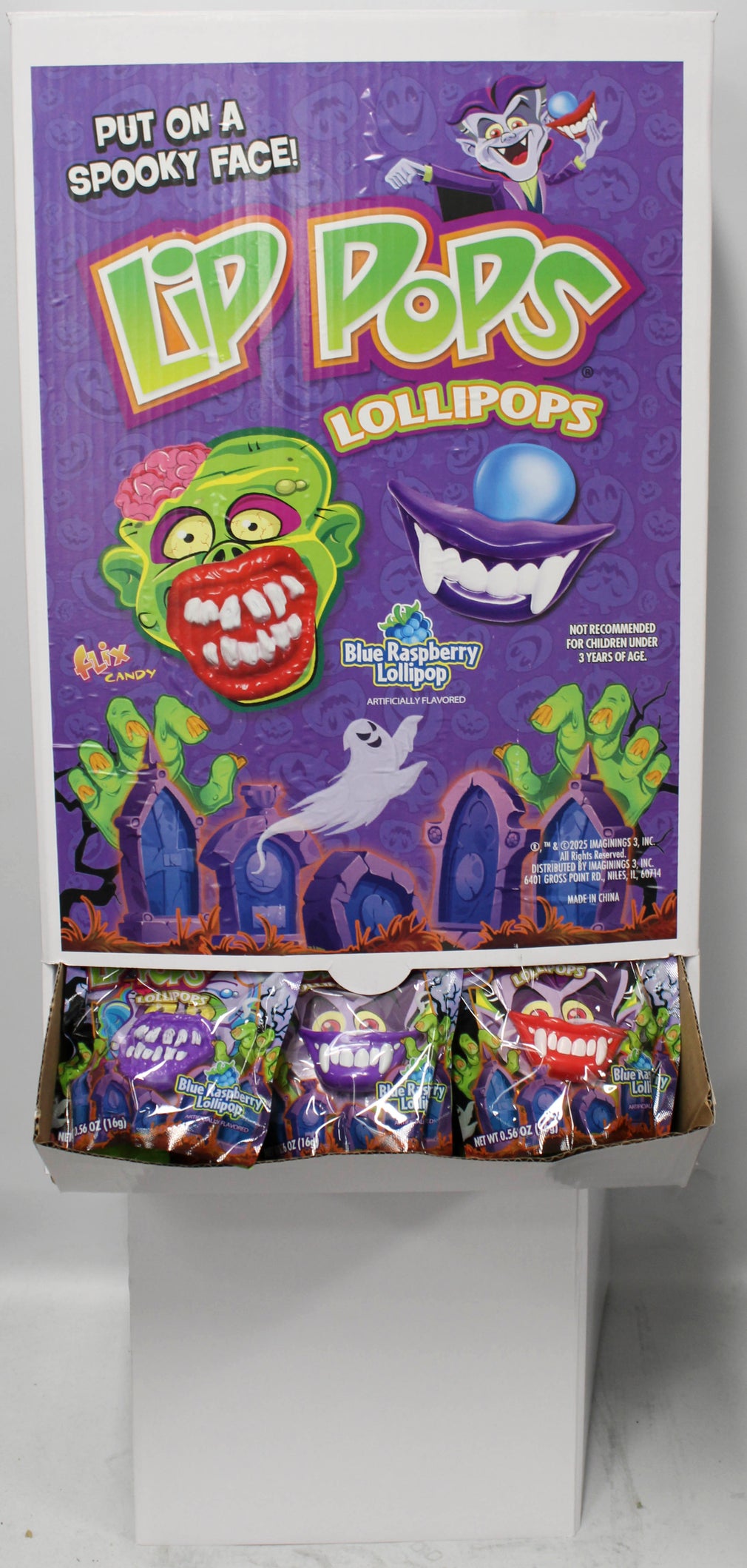 SPOOKY LIP POPS FLOOR DISPLAY 2/23/27