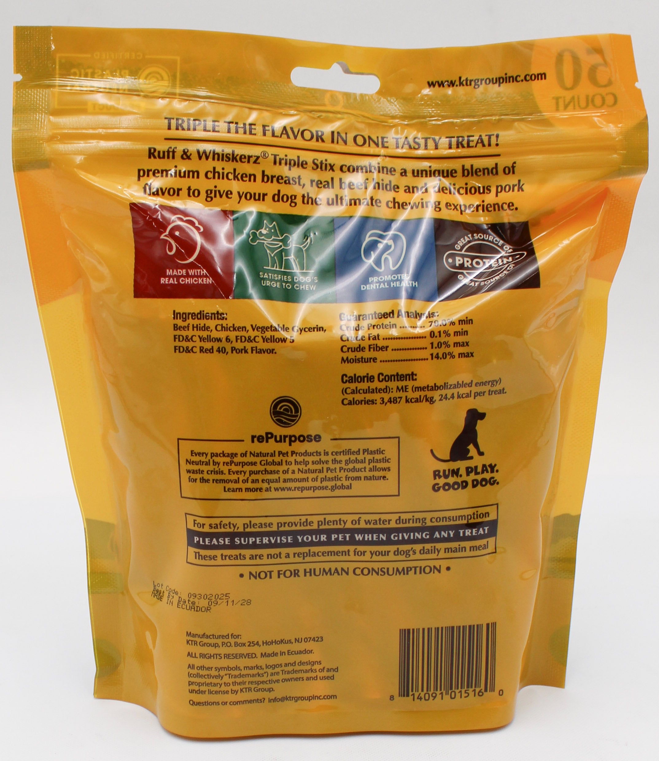 RUFF & WHISKERZ Triple Stix Dog Treats 50ct 12.3oz