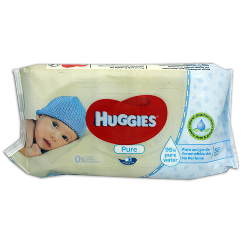HUGGIES WIPES 56CT(07/21)PURE