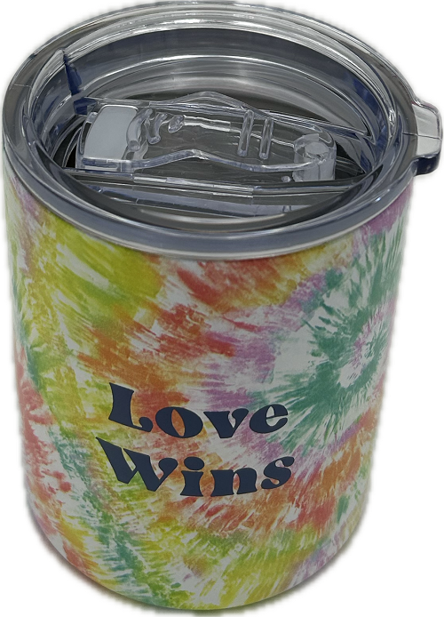 LOVE WINS STAINLESS STEEL TUMBLER 10oz