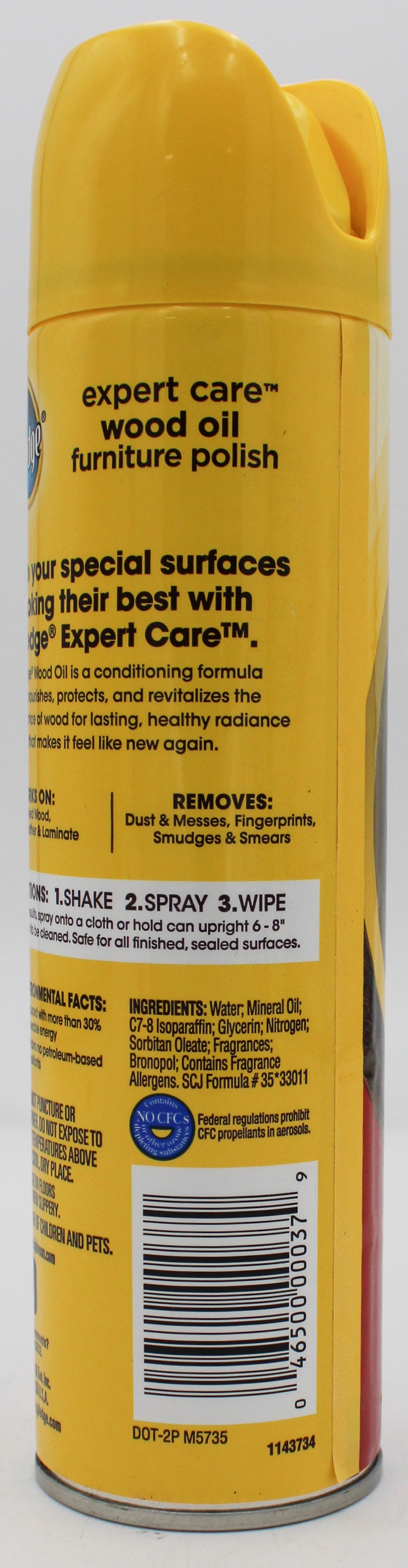 Pledge Furniture Polish Amber & Argan Scent 9.7oz
